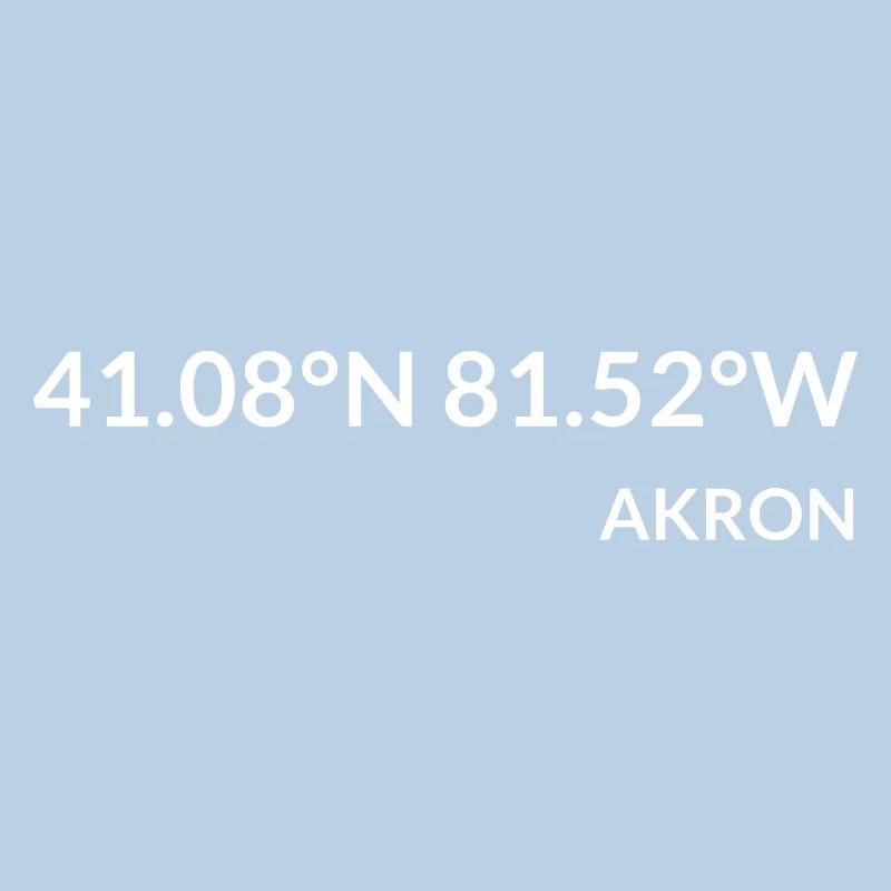 Akron, Ohio, USA Coordinates