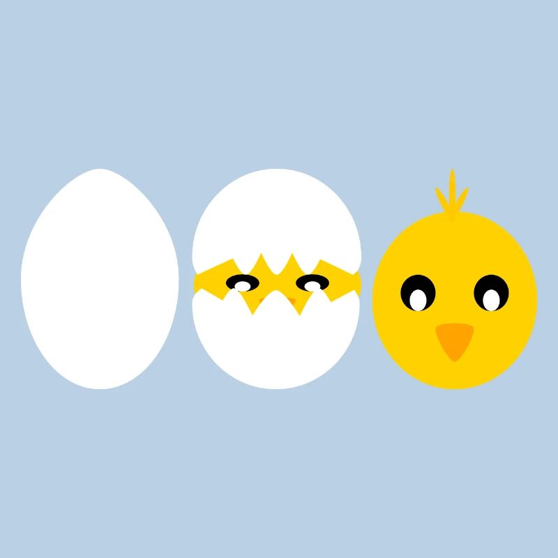 Comic hatching chick