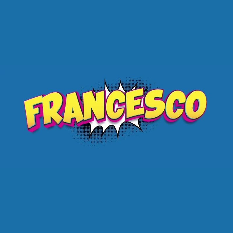 Francesco benutzerdefinierter Name Comic-Stil Pop-Art,