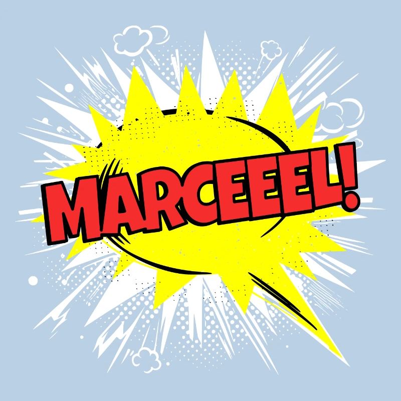 Marcel nom drôle bulle de discours Marceeel !