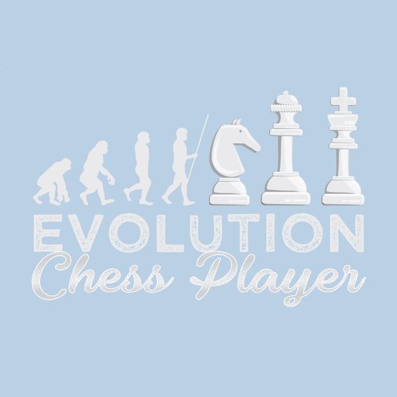 Schach Evolution Schachspieler Geschenkidee