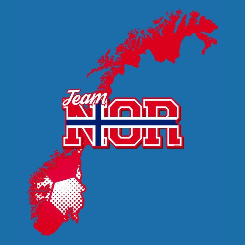 Team NOR Map Norway with Ball Pattern