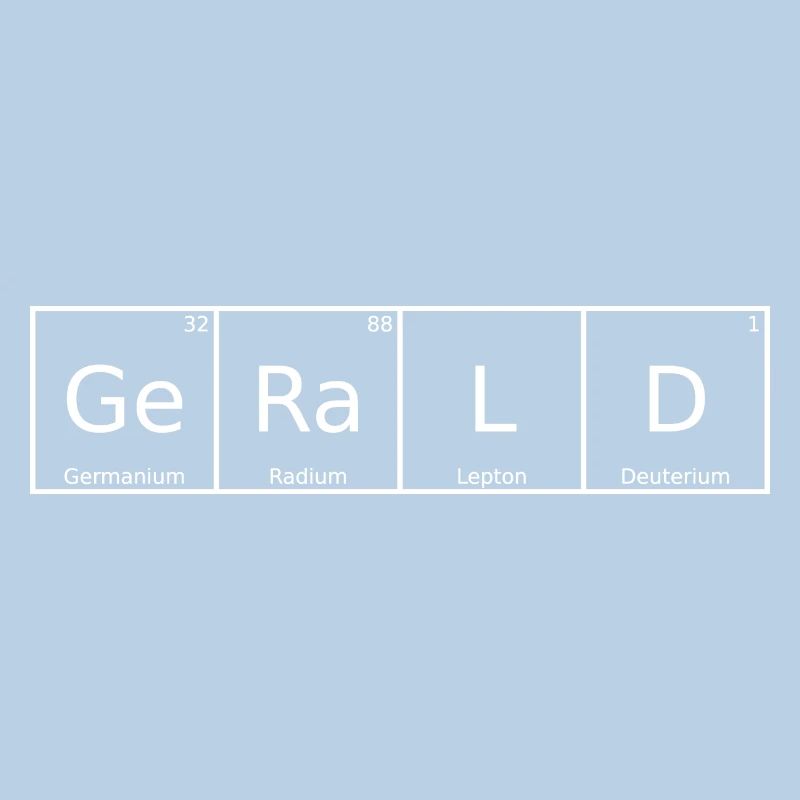Gerald Name First Name Chemistry Periodic Table Elements