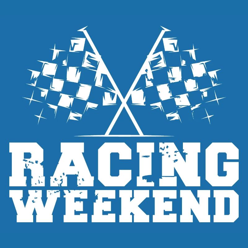 Voitures de week-end de course Symbole de course Drapeau