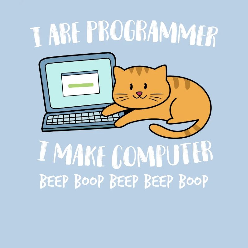 I Are Programmer Computer Funny Cat Beep Boop