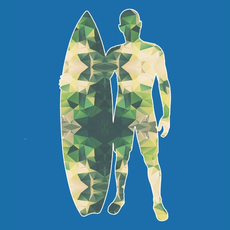 Polygone surfeur vert
