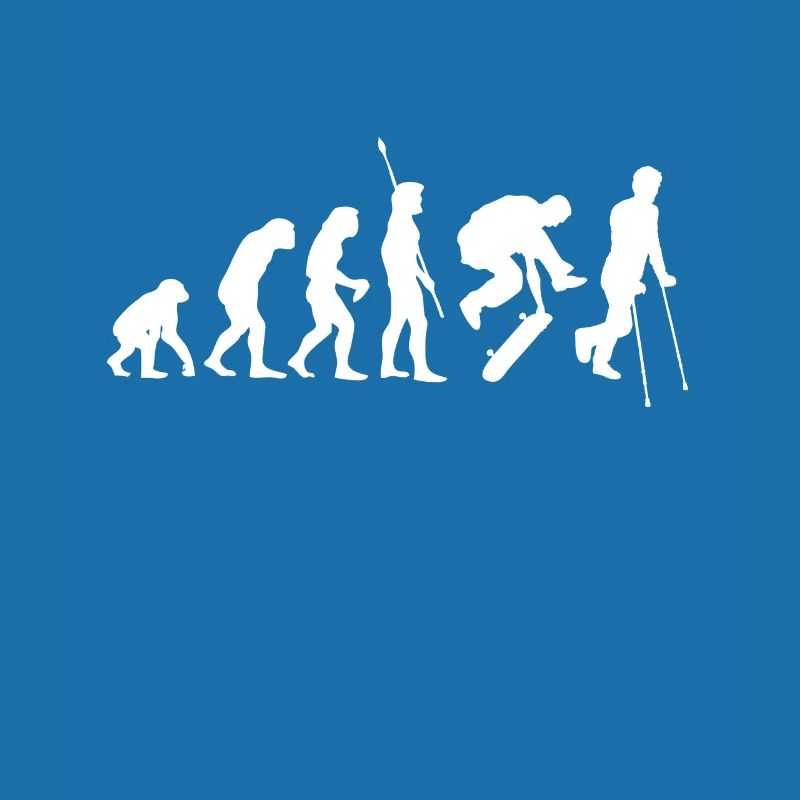 Lustiges Skateboard Stunt Evolution Fun Geschenk