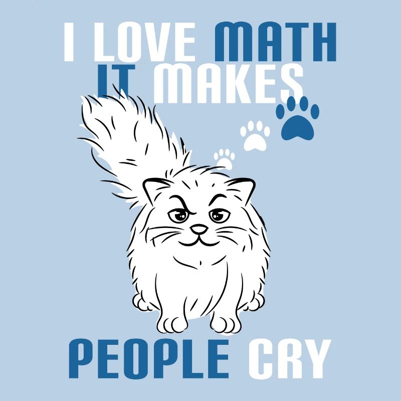 Conception de tee-shirt créative avec le texte "I Love Math It