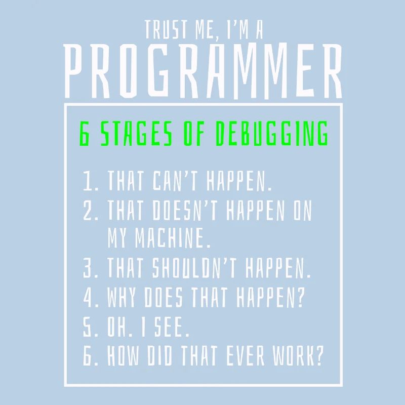 Debugging von Stufen Computerprogrammierer