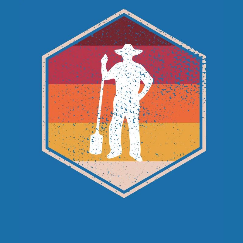Design rétro hexagonal pour fermier