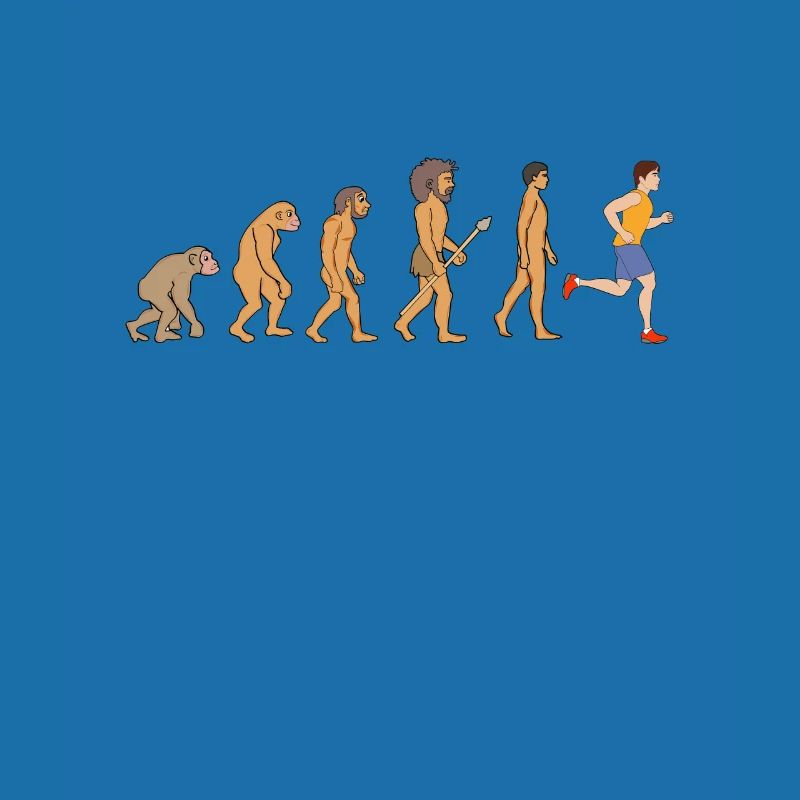 Funny Running Evolution Jogging Cardio Runner Gift