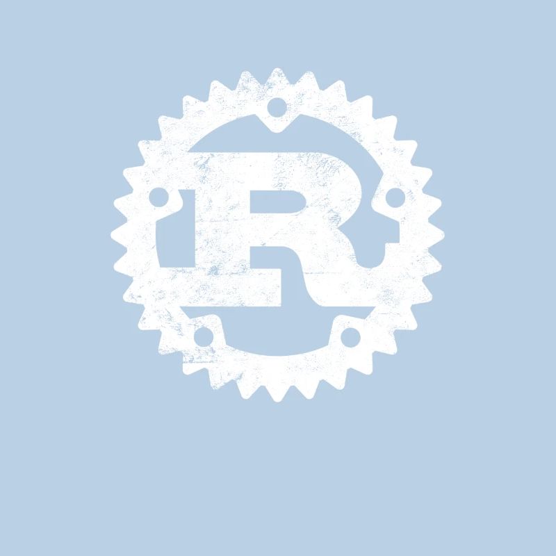 Rust Programming logo imprimé en détresse