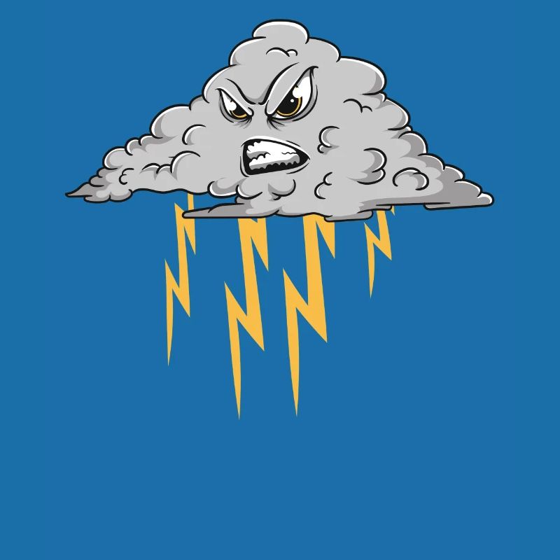 Angry Cloud Causing Lightning Thunderstorm Weather
