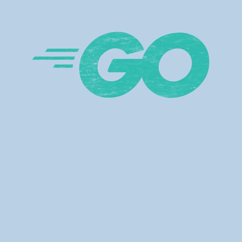 Go Programming Language with Go logo distressed