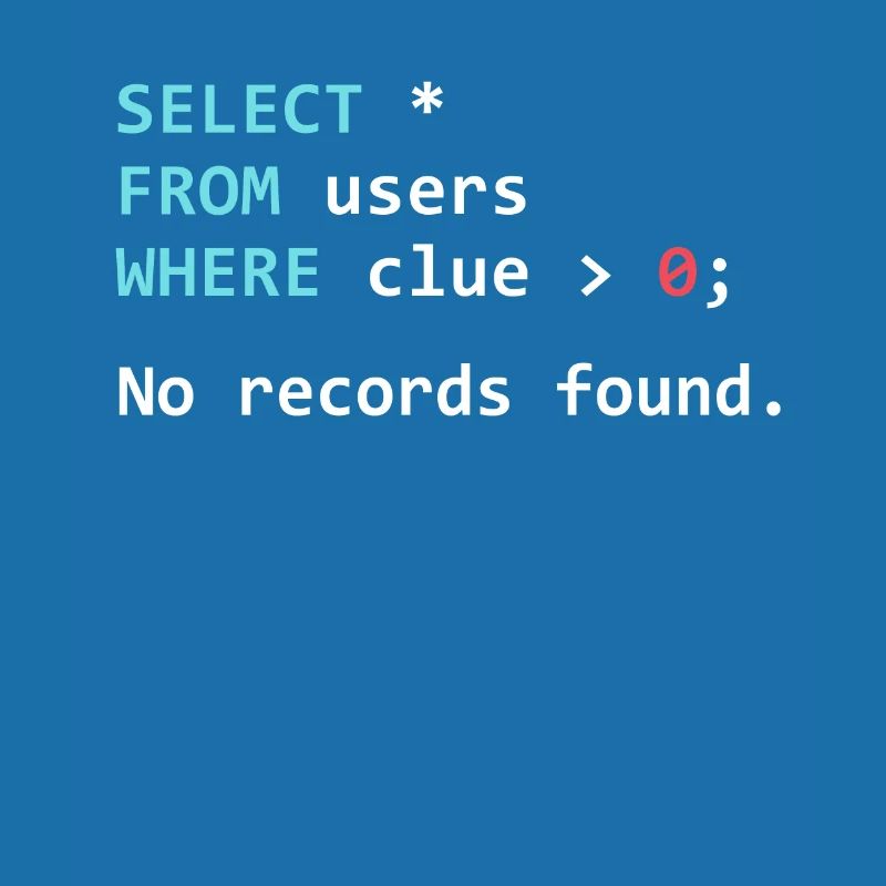 Drôle de programmeur Gift SQL Query