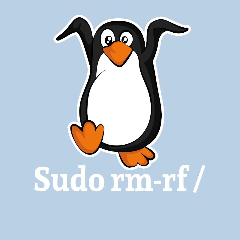 Tux Linux Pinguin Sudo Rm Rf | Computerfreak Hack