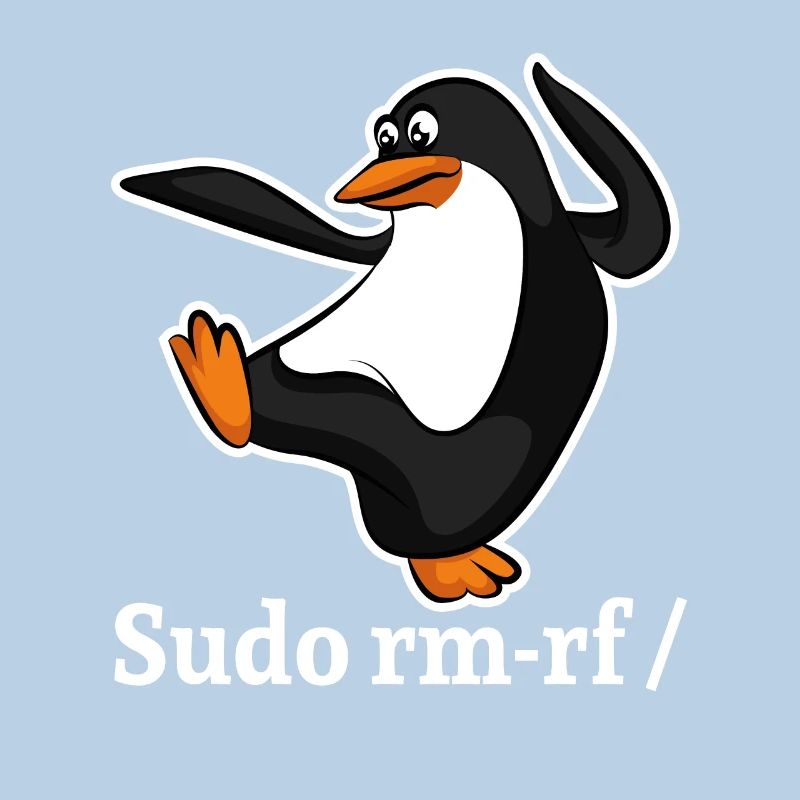 Tux Linux Pinguin Sudo Rm Rf | Computerfreak Hack