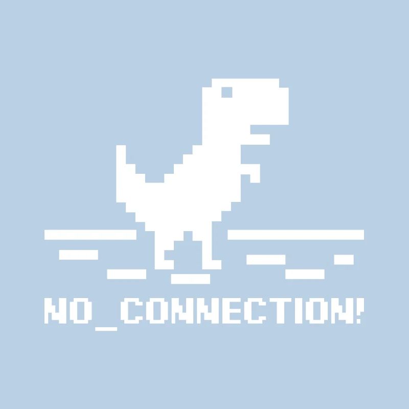 No Connection Computer Error Nerd Dinosaurier Trex