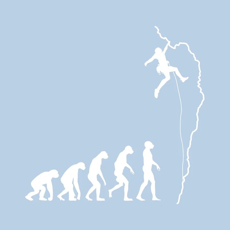 Klettern Evolution Bouldern Kletterer Geschenk