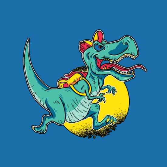 Dinosaurio de primer grado con motivo de cartera' Babero | Spreadshirt