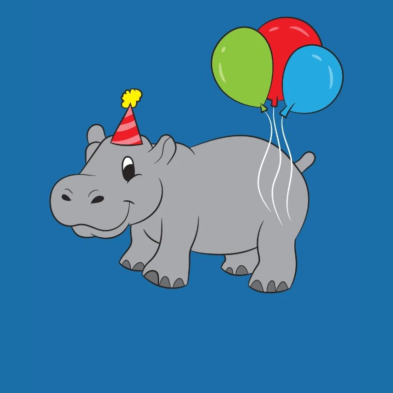 Nilpferd Geburtstag Süßes Nilpferd
