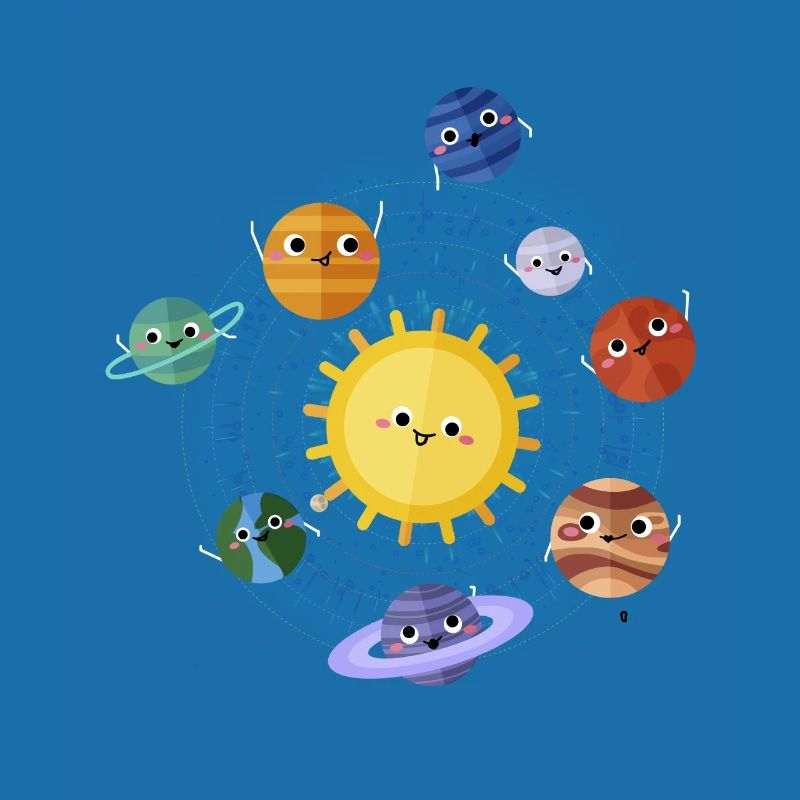Cadeau de l'espace du système solaire des planètes de l'espace extra-atmosphérique