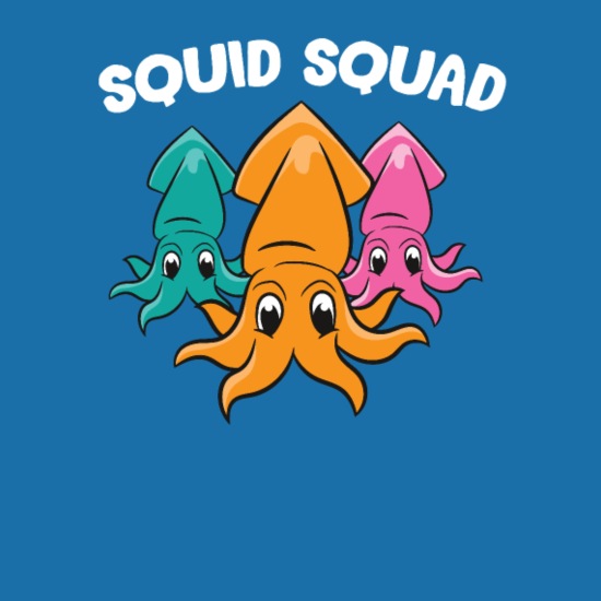 Funny Squid Squad Octopus Sea Ocean Cute Squid' Baby Bib | Spreadshirt
