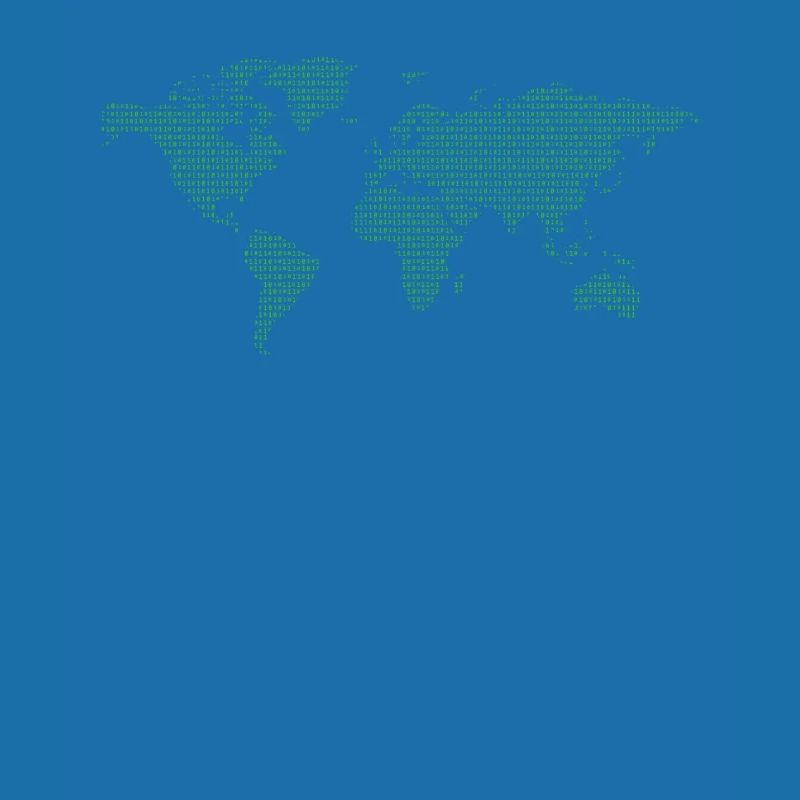 Code binaire Carte du monde binaire Code du monde