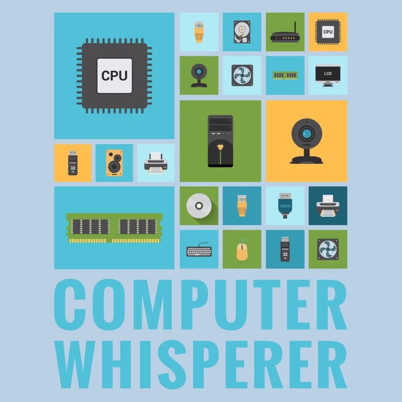 Computer Whisperer Lustiger IT Tech Support Helpdesk