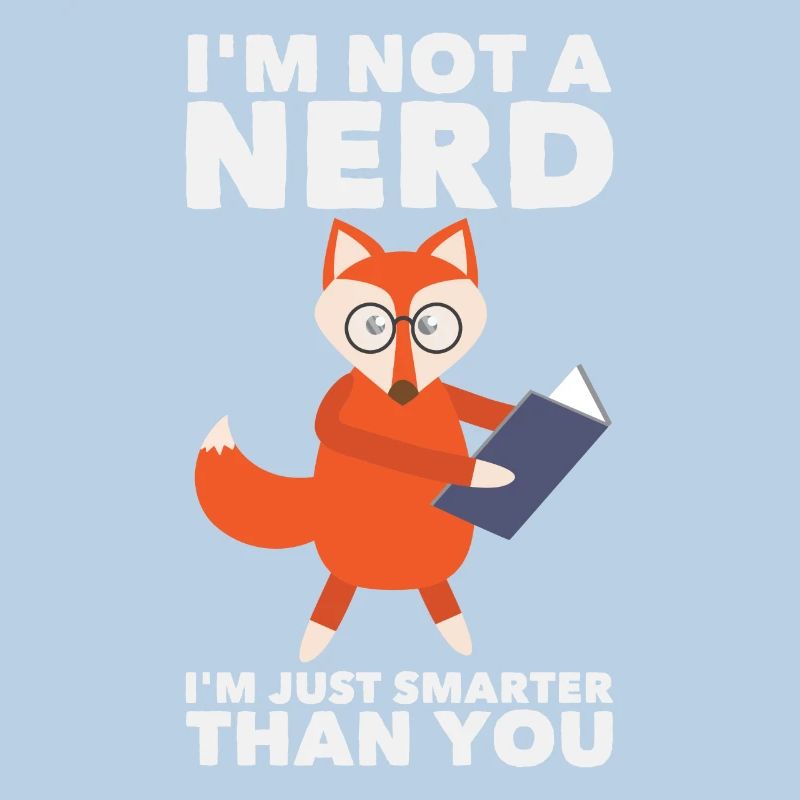 Fuchs Nerd? Smart mit Bücher Geschenk