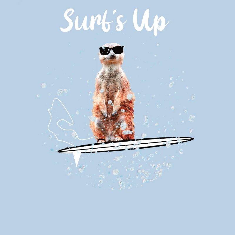 Suricate putzig mignon mignon cool surffer surfeur
