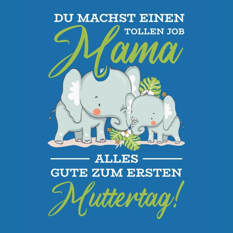 Muttertag Mutter Mummy Elefant Spruch Geschenk