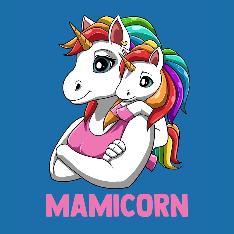 Mamicorn Mutter Tochter Partnerlook Einhörner