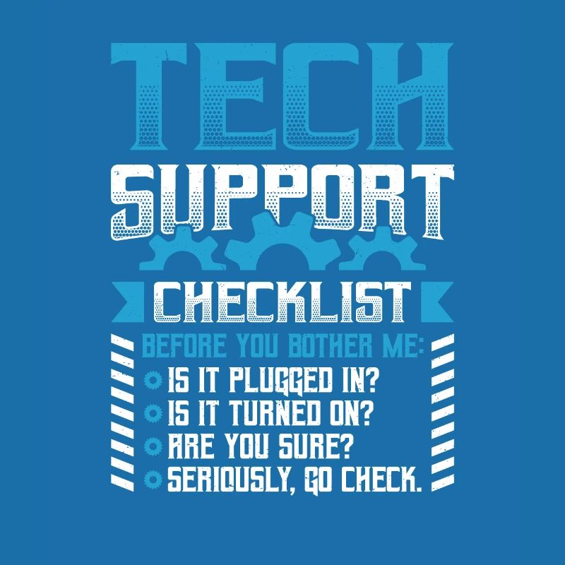 Drôle de liste de contrôle du support technique Helpdesk
