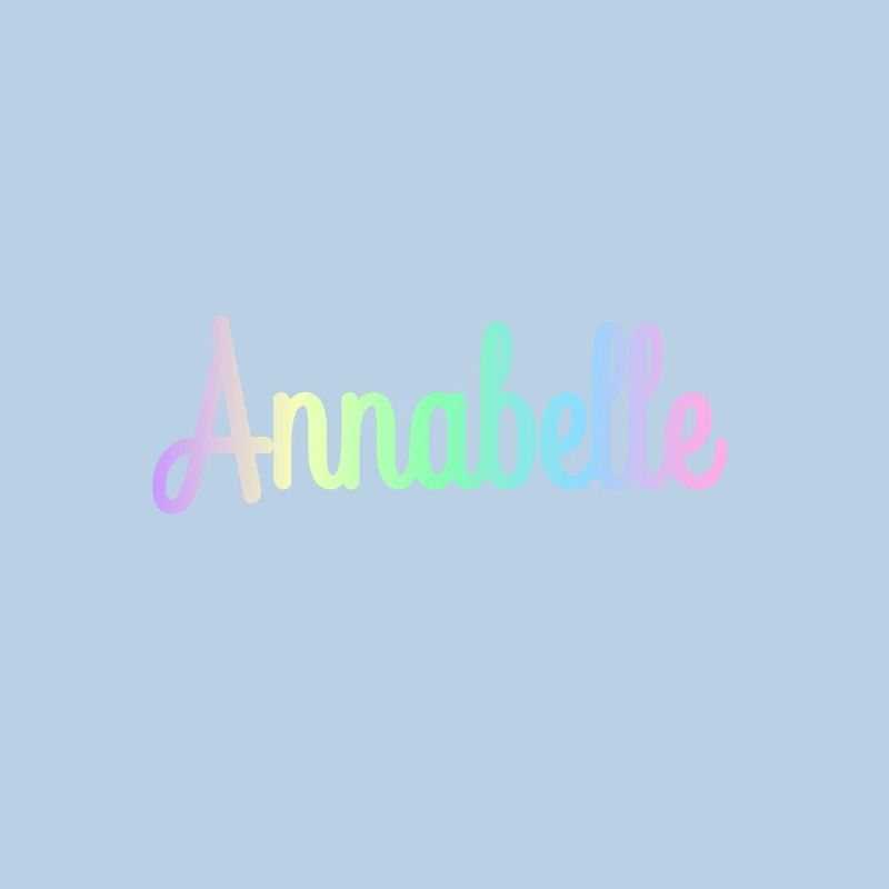 ANNABELLE Rainbow Cursive Minimaliste