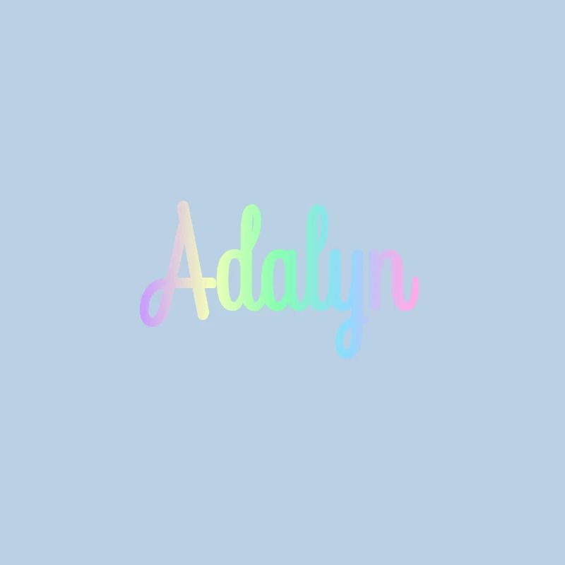 ADALYN Rainbow Minimalist Cursive