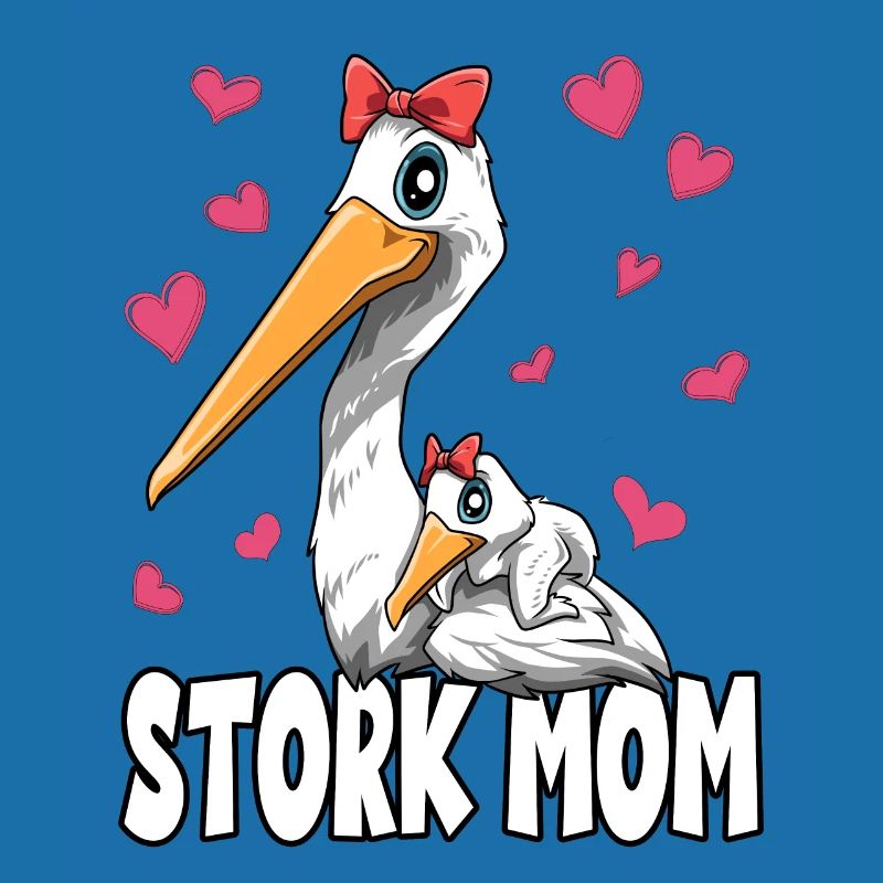 Strochen Mama Muttertag Mom Mutter Storch