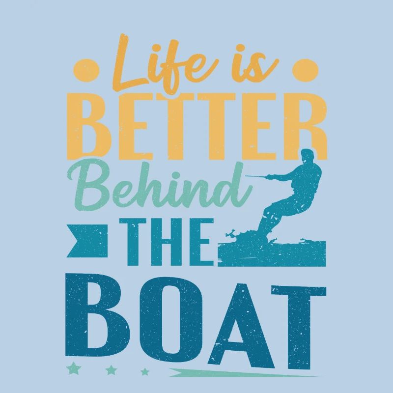 Das Leben ist besser hinter dem Boot Wakeboarding
