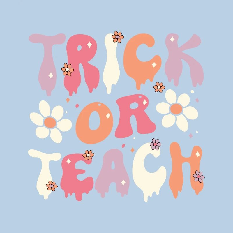 Groovy Lehrer Halloween Trick oder Teach 70s Geschenk