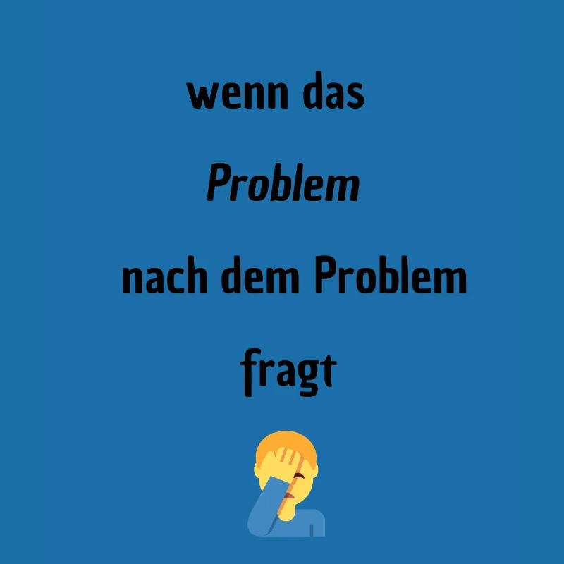 Wenn das Problem nach dem Problem Fragt