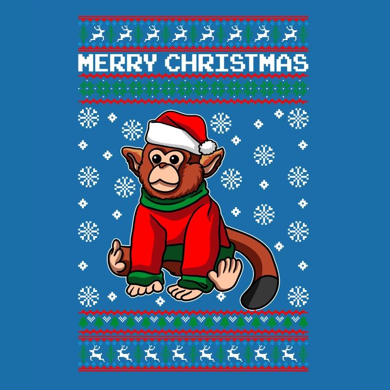 Singe avec pull Moche Noël