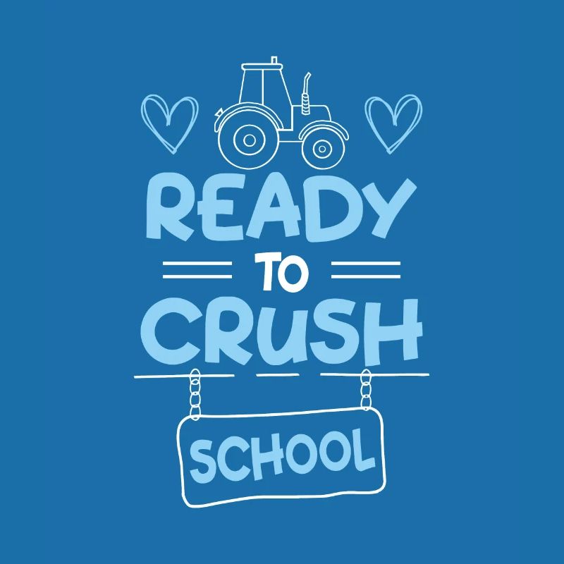 First Class Students Ready To Crush School Tractor
