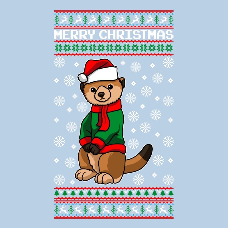 Suricate avec pull de Noël moche