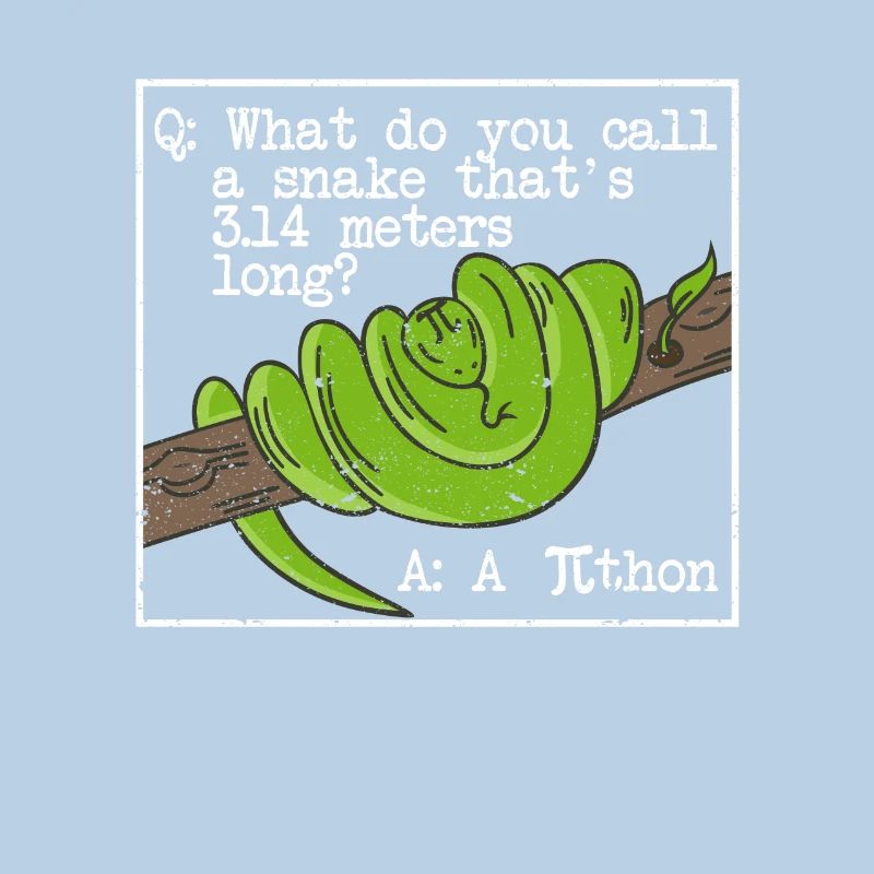 Python Schlange Pithon Pi Tag Symbol lustig Mathe