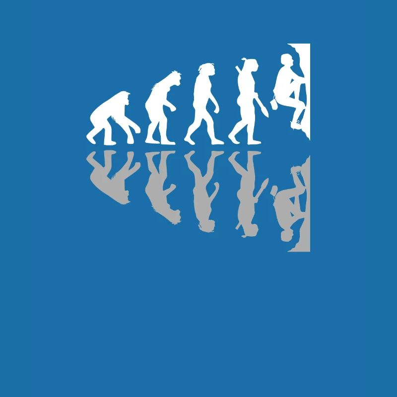 Human Evolution Funny Bouldering Climber Boulder