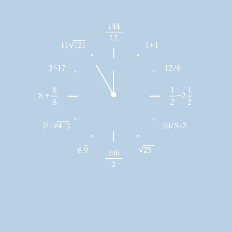Math Clock Mathematics Math