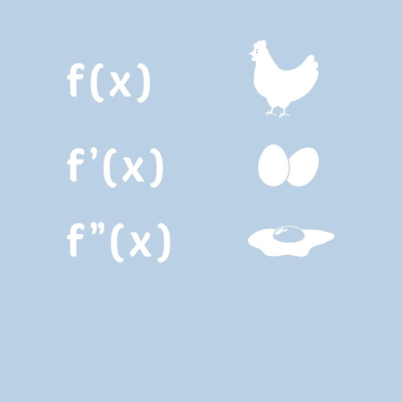 Derivative Function Chicken Egg Fried Egg Maths