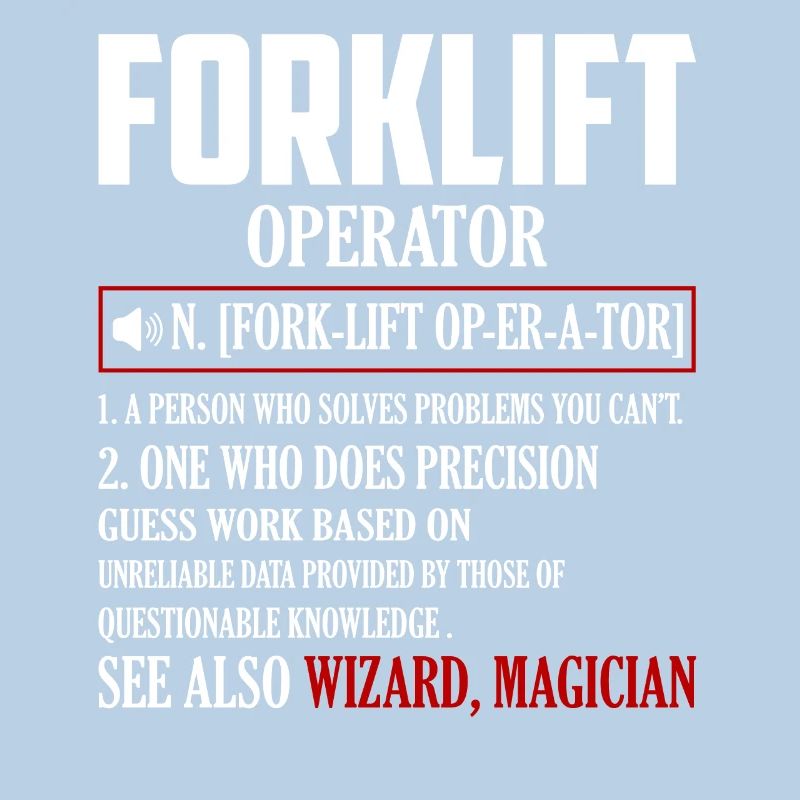 Forklift Operator Noun Driver Forklifter Operator