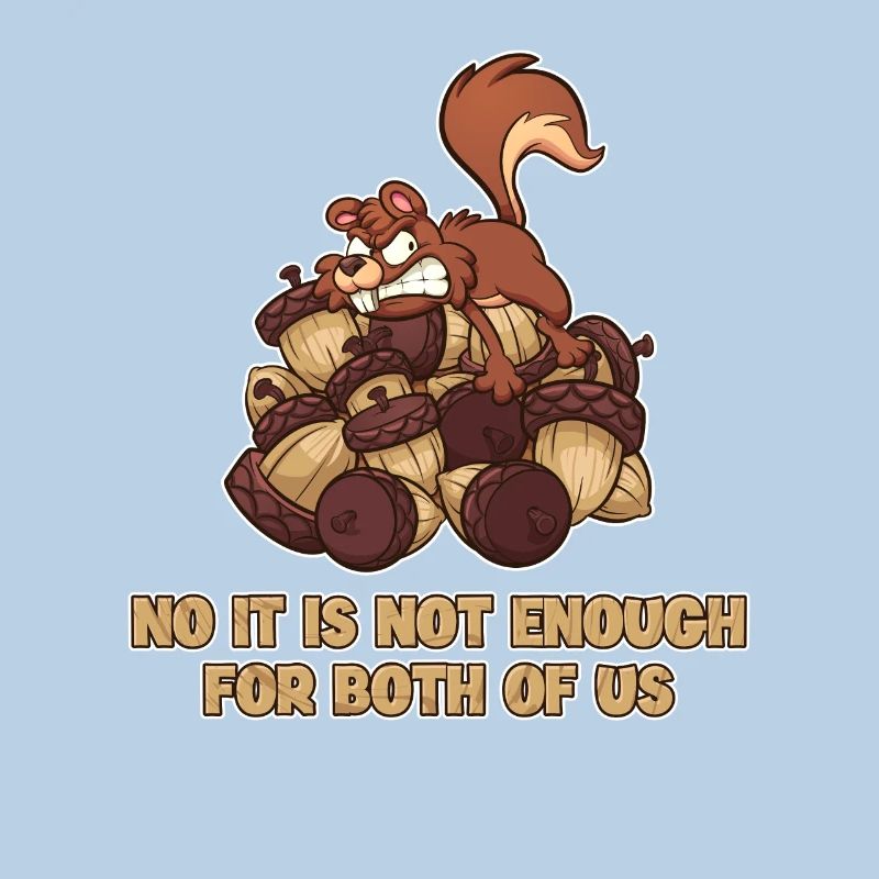 No It's Not Enough For Both Of Us Fox Squirrels