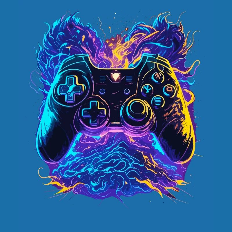 Neon Colors Graffiti Gaming Controller